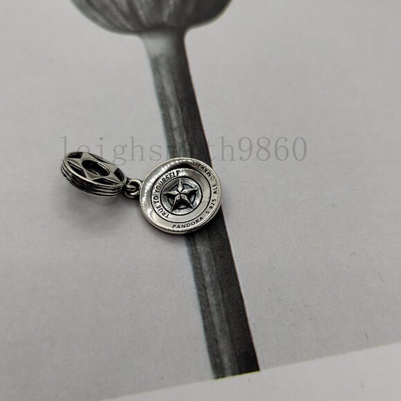 Pandora Marvel The Avengers Captain America Shield Dangle Charm - Picture 5 of 6